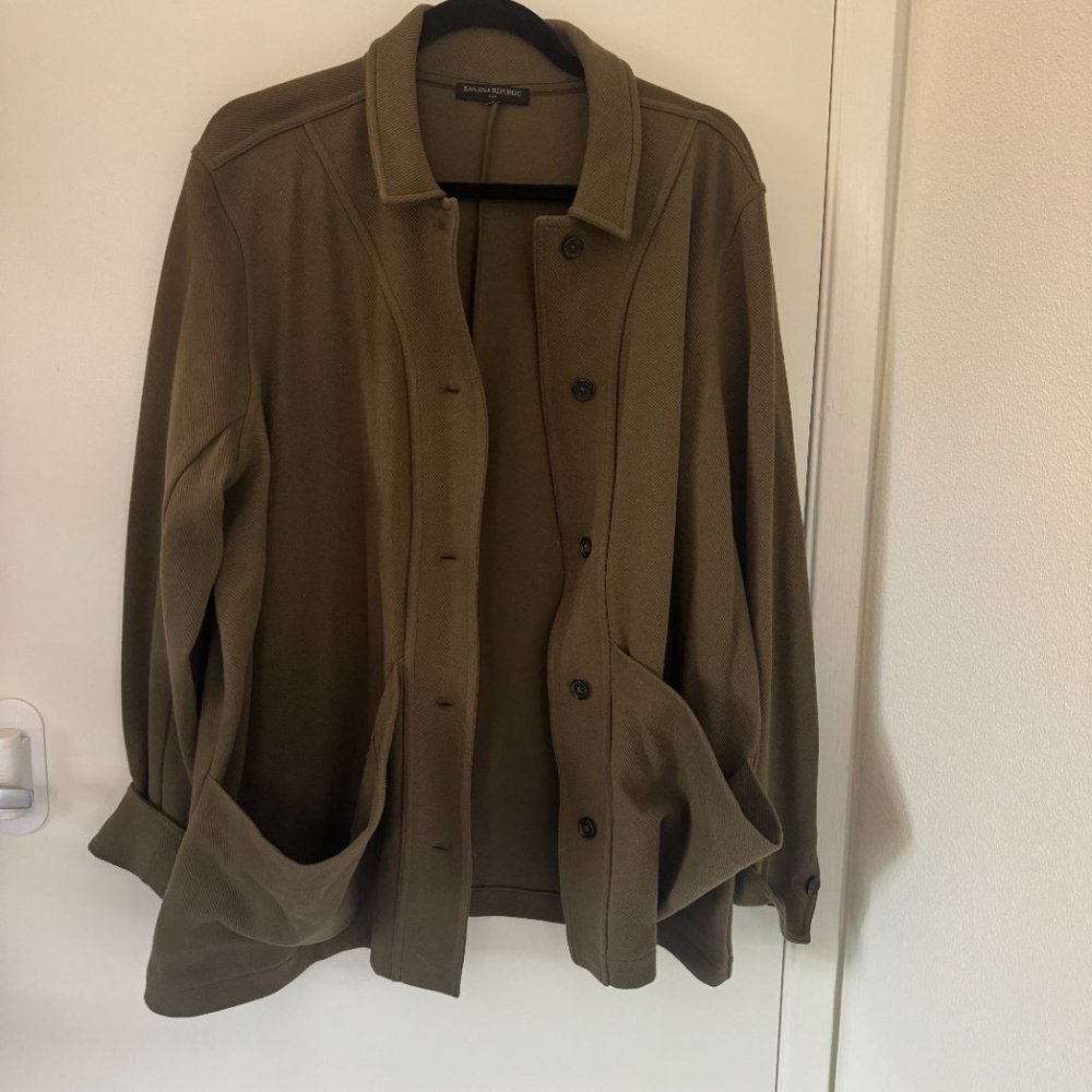 Banana Republic Twill Chore Jacket- New Heritage Olive - XL